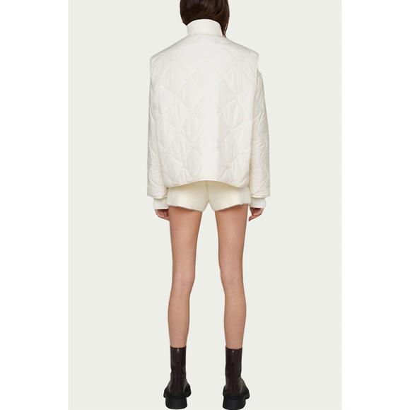 NEW AMYLYNN ash quilted padded removable shell jacket in white - Picture 5 of 5